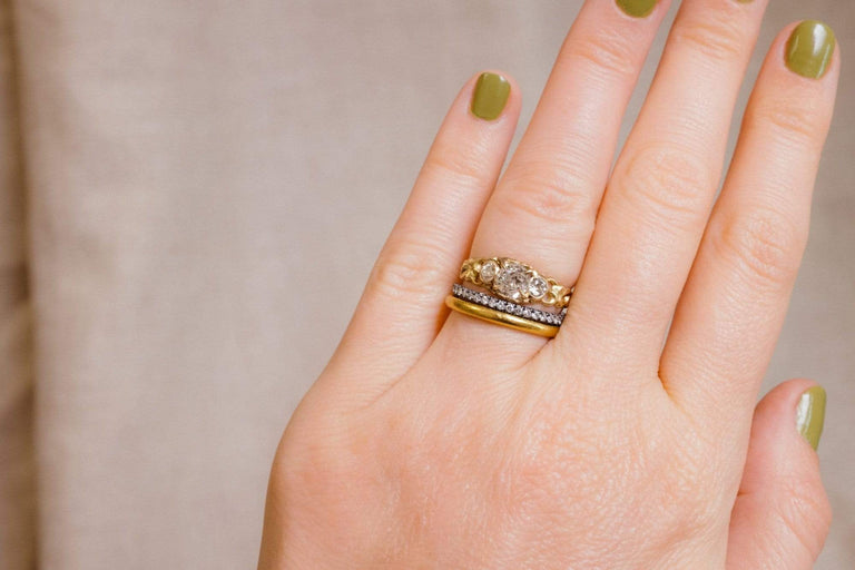 Art Nouveau .70 Carat Old Mine Cushion Cut Diamond Ring