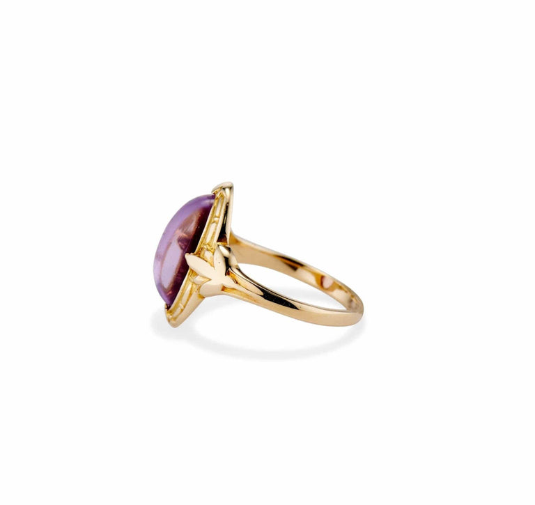 Art Nouveau Amethyst and Gold Ring