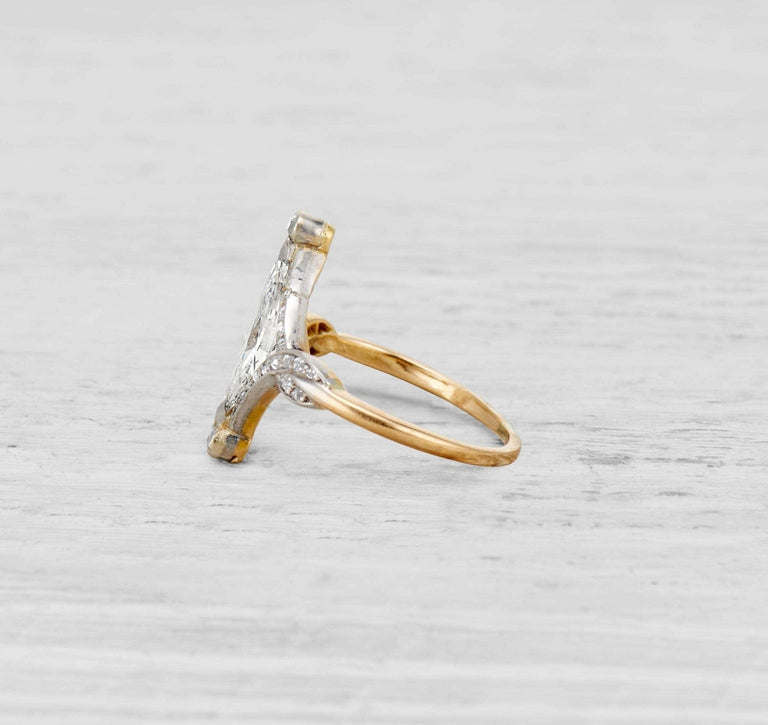 ART NOUVEAU DIAMOND ENGAGEMENT RING