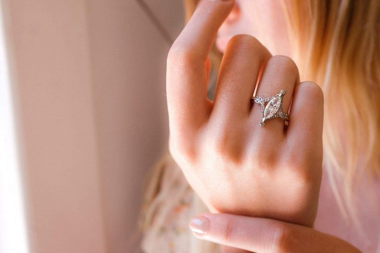 ART NOUVEAU DIAMOND ENGAGEMENT RING