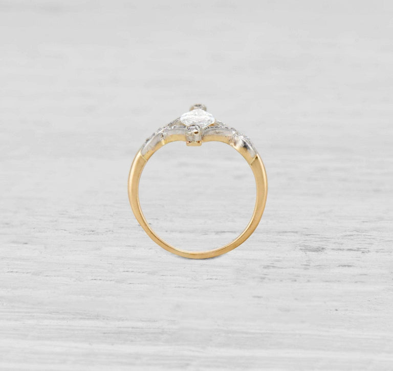 ART NOUVEAU DIAMOND ENGAGEMENT RING