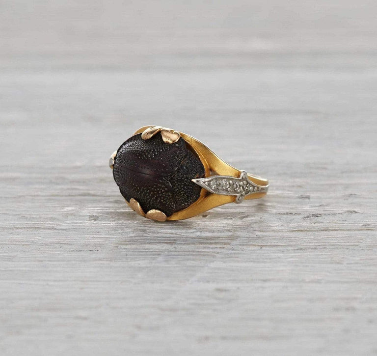 Art Nouveau Egyptian Revival Scarab Ring