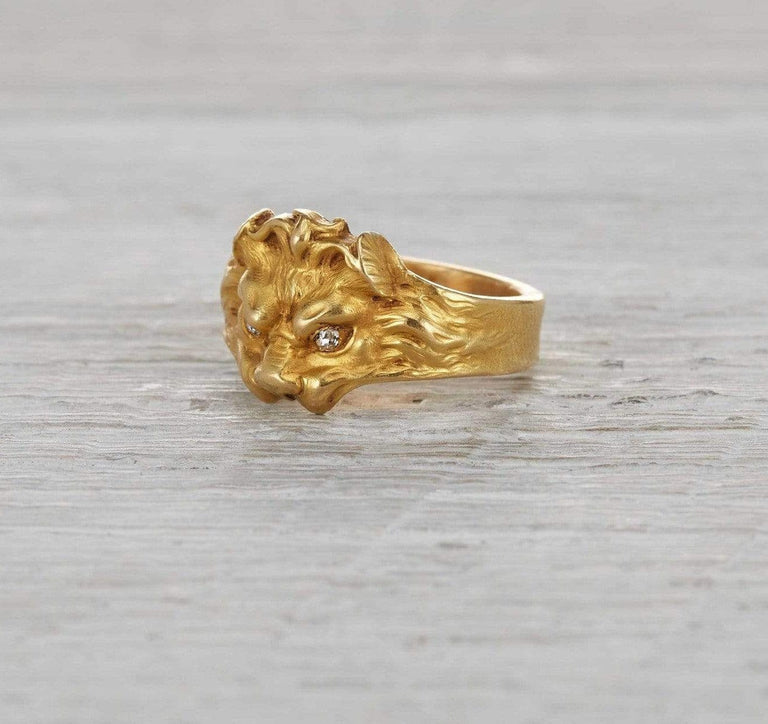 Art Nouveau Lion Ring