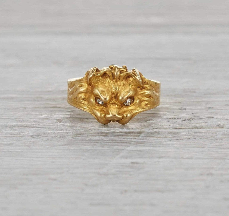 Art Nouveau Lion Ring