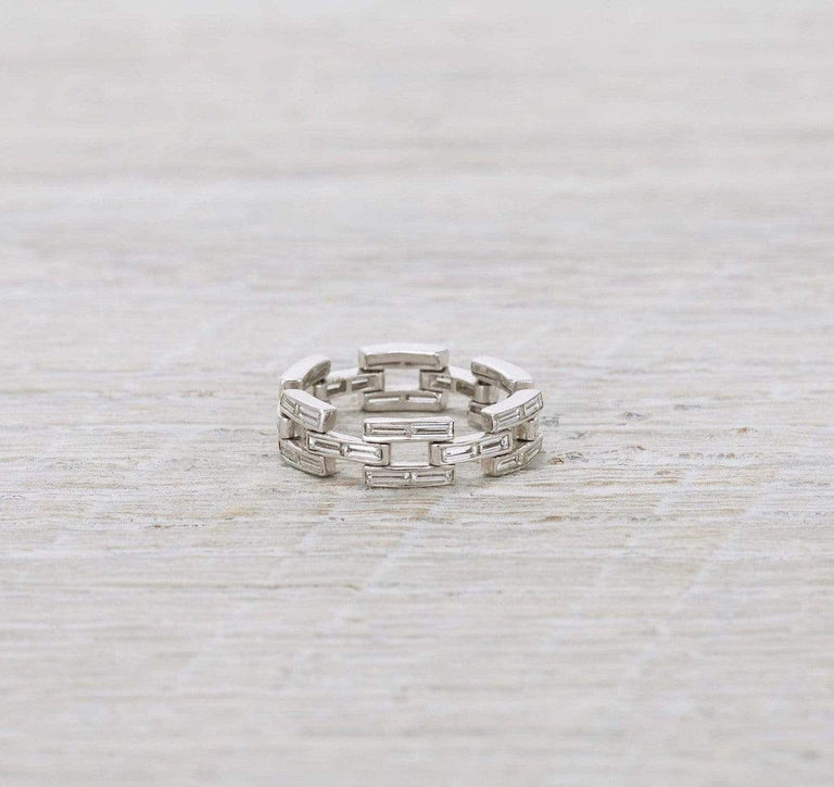 Baguette Chain Wedding Band