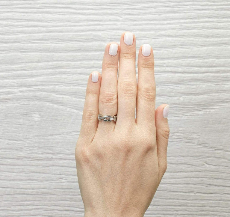Baguette Chain Wedding Band