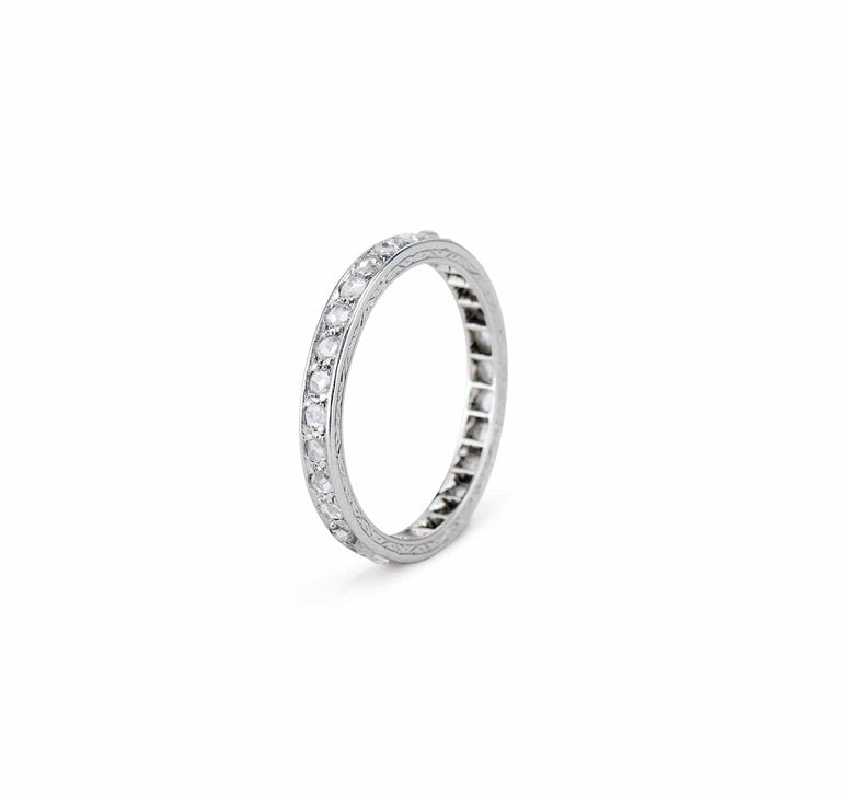 Belle Époque .50 Carat Rose-Cut Diamond Eternity Band, France