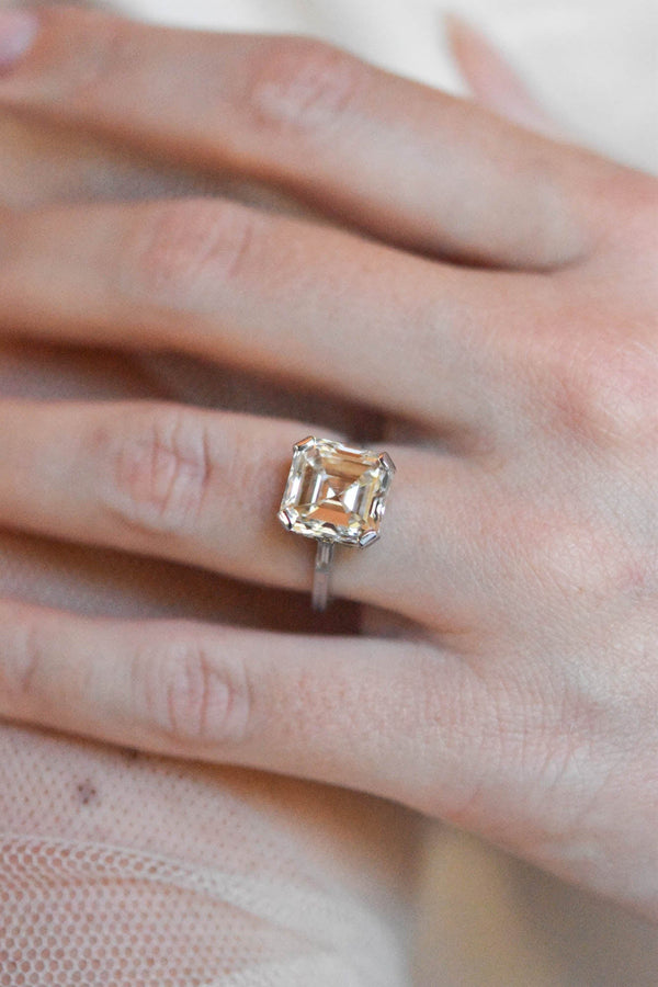 Boucheron Art Deco Carat Asscher Cut Diamond Vintage