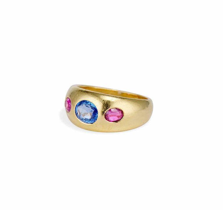 Bulgari 1970s Sapphire and Gold Ring, Italy