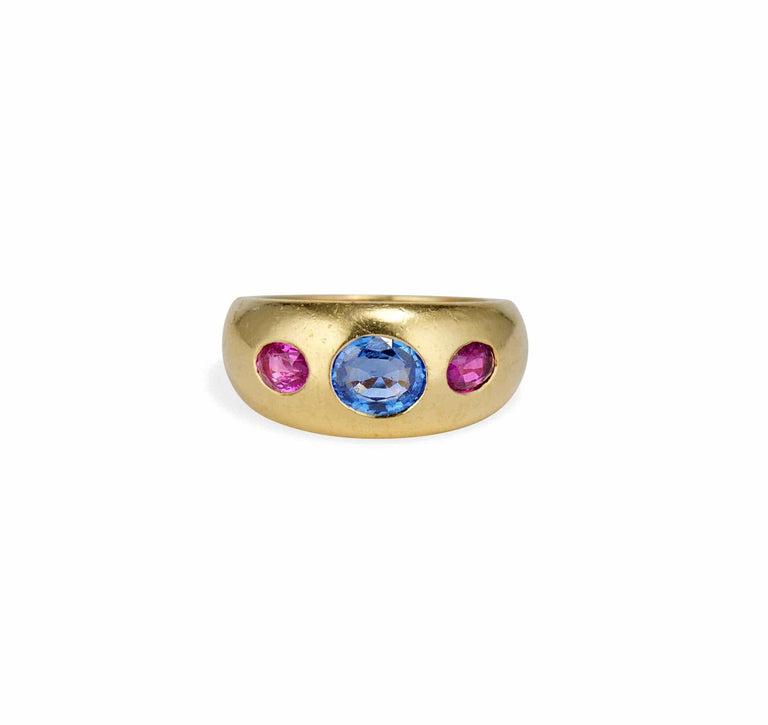 Bulgari 1970s Sapphire and Gold Ring, Italy