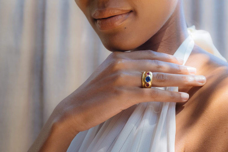 Bulgari 1970s Sapphire and Gold Ring, Italy