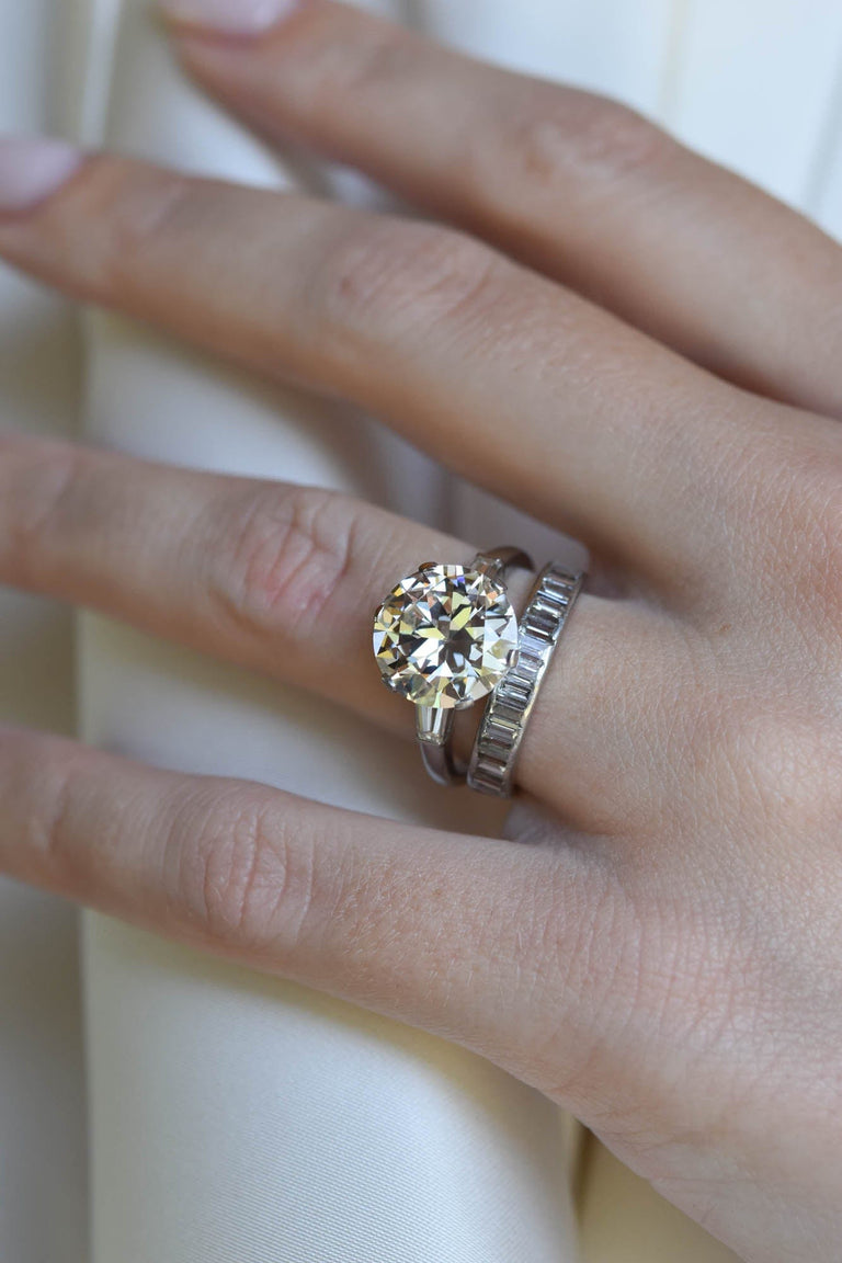 Bulgari 5.02 Carat Transitional Cut Diamond Vintage Engagement Ring