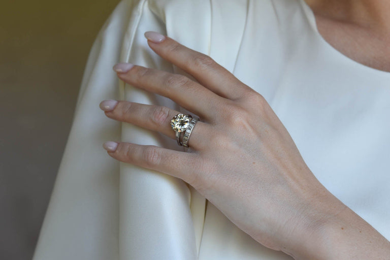 Bulgari 5.02 Carat Transitional Cut Diamond Vintage Engagement Ring