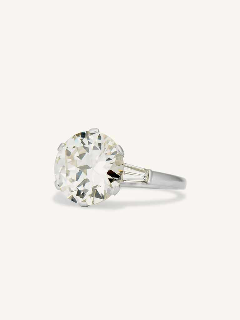 Bulgari 5.02 Carat Transitional Cut Diamond Vintage Engagement Ring