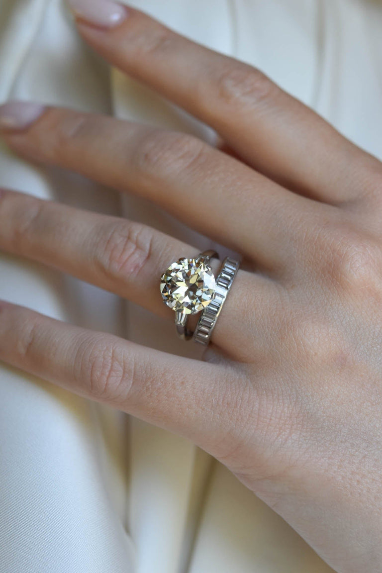 Bulgari 5.02 Carat Transitional Cut Diamond Vintage Engagement Ring