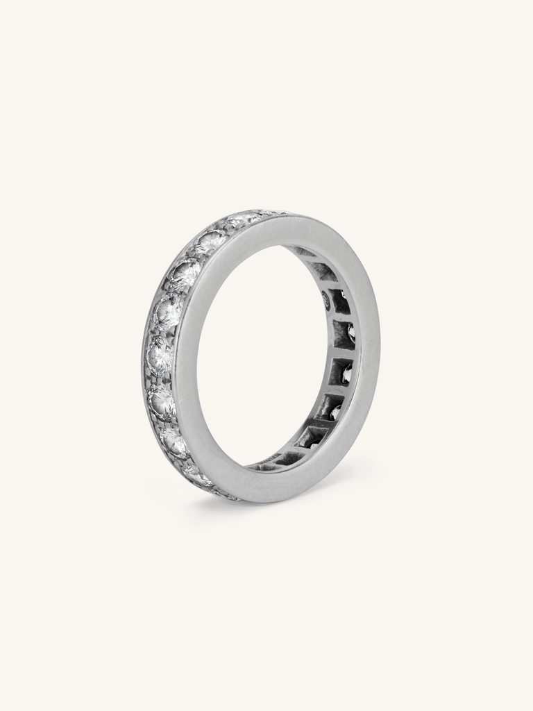 Bulgari Midcentury Round Diamond Eternity Wedding Band, Italy