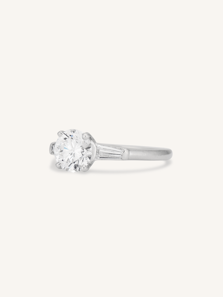 Cartier 1.05 Carat Round Brilliant Diamond Vintage Engagement Ring