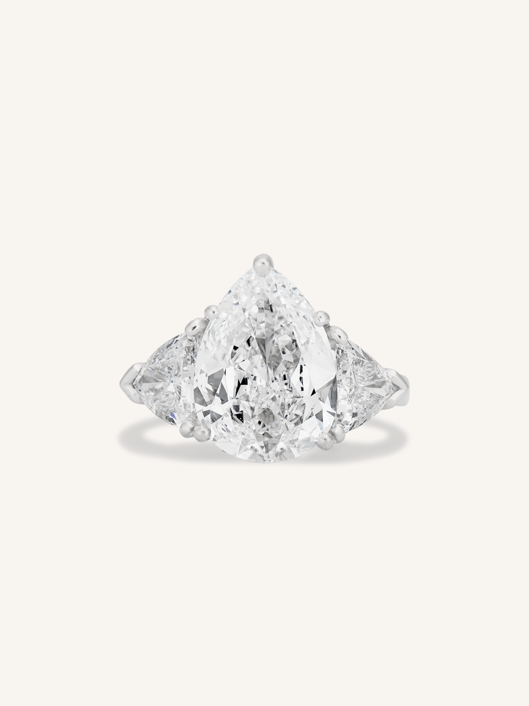 Cartier 4.07 Carat Pear Cut Vintage Engagement Ring