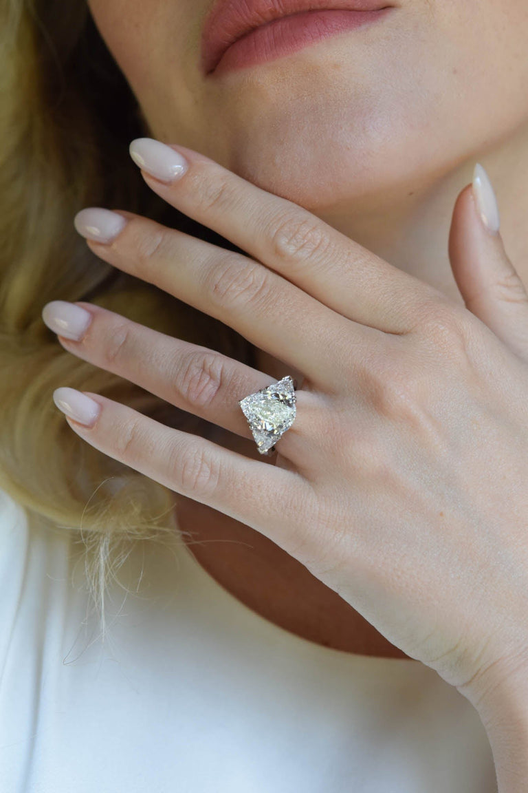 Cartier 4.07 Carat Pear Cut Vintage Engagement Ring