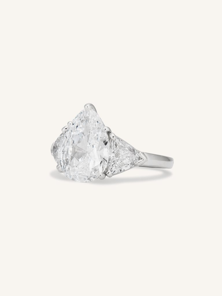 Cartier 4.07 Carat Pear Cut Vintage Engagement Ring