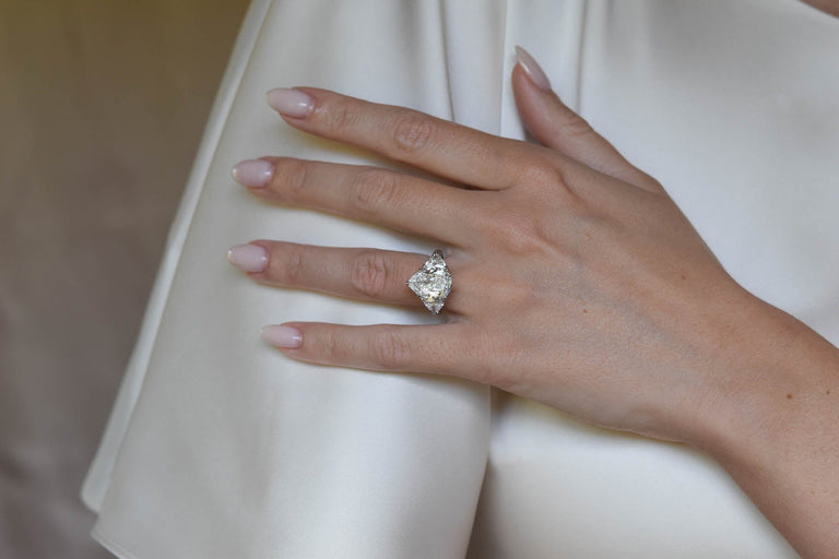 Cartier 4.07 Carat Pear Cut Vintage Engagement Ring