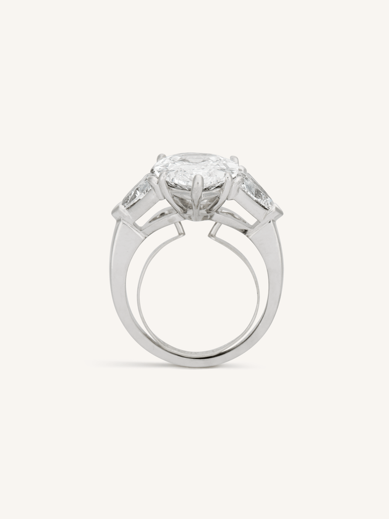 Cartier 4.07 Carat Pear Cut Vintage Engagement Ring