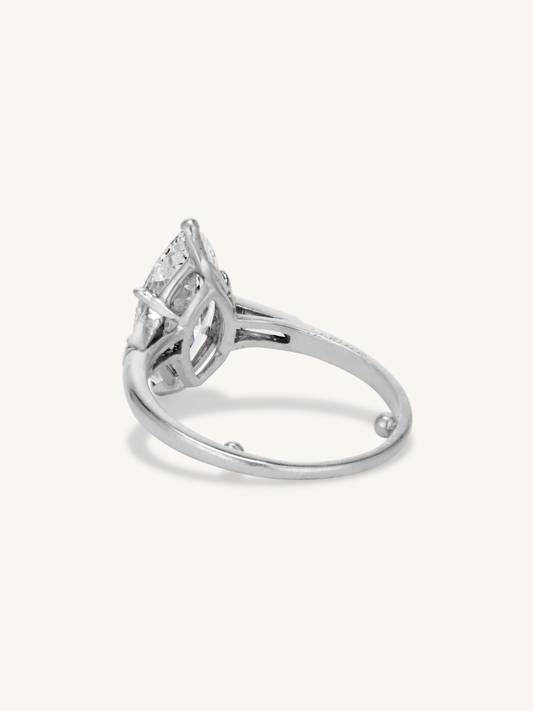 Cartier Art Deco 2.18 Carat Marquise Diamond Engagement Ring