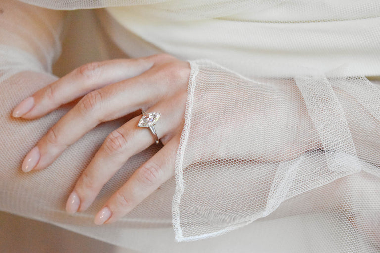 Cartier Art Deco 2.18 Carat Marquise Diamond Vintage Engagement Ring