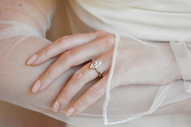 Cartier Art Deco 2.18 Carat Marquise Diamond Vintage Engagement Ring