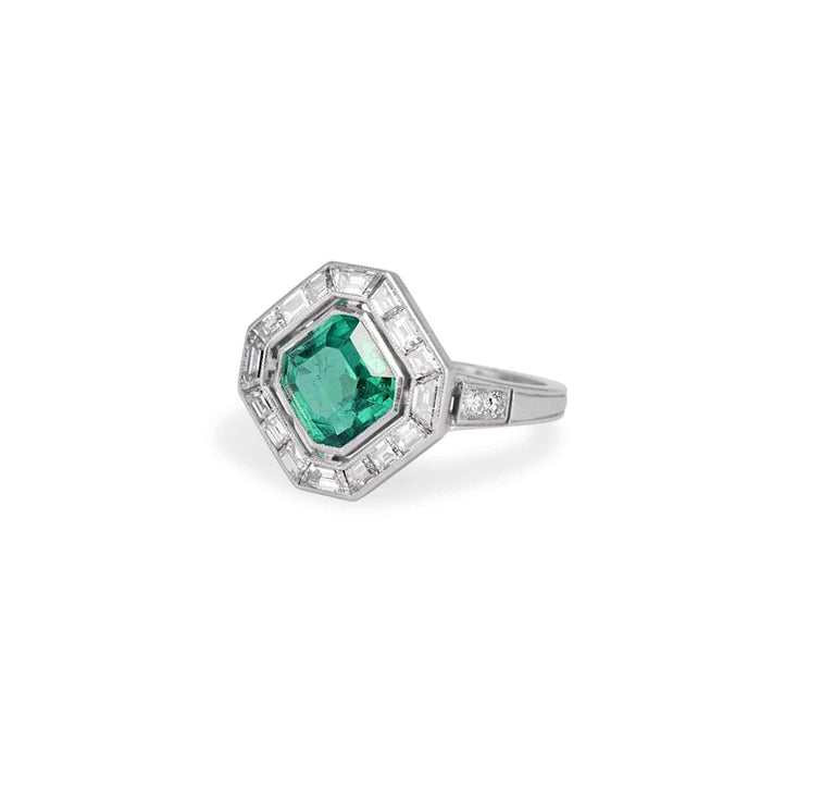 Cartier Colombian Emerald & Diamond Ring