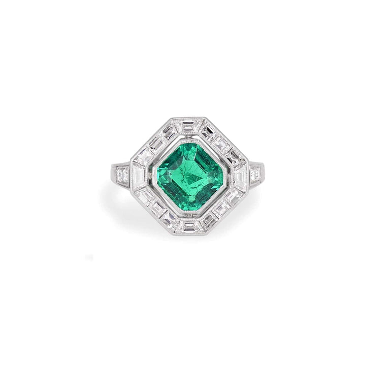 Cartier Colombian Emerald & Diamond Ring