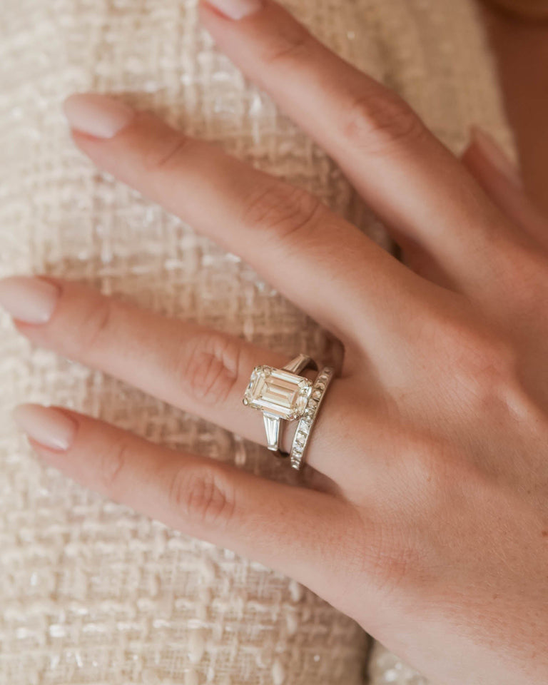 Cartier Midcentury 4.63 Carat Emerald Cut Diamond Vintage Engagement Ring