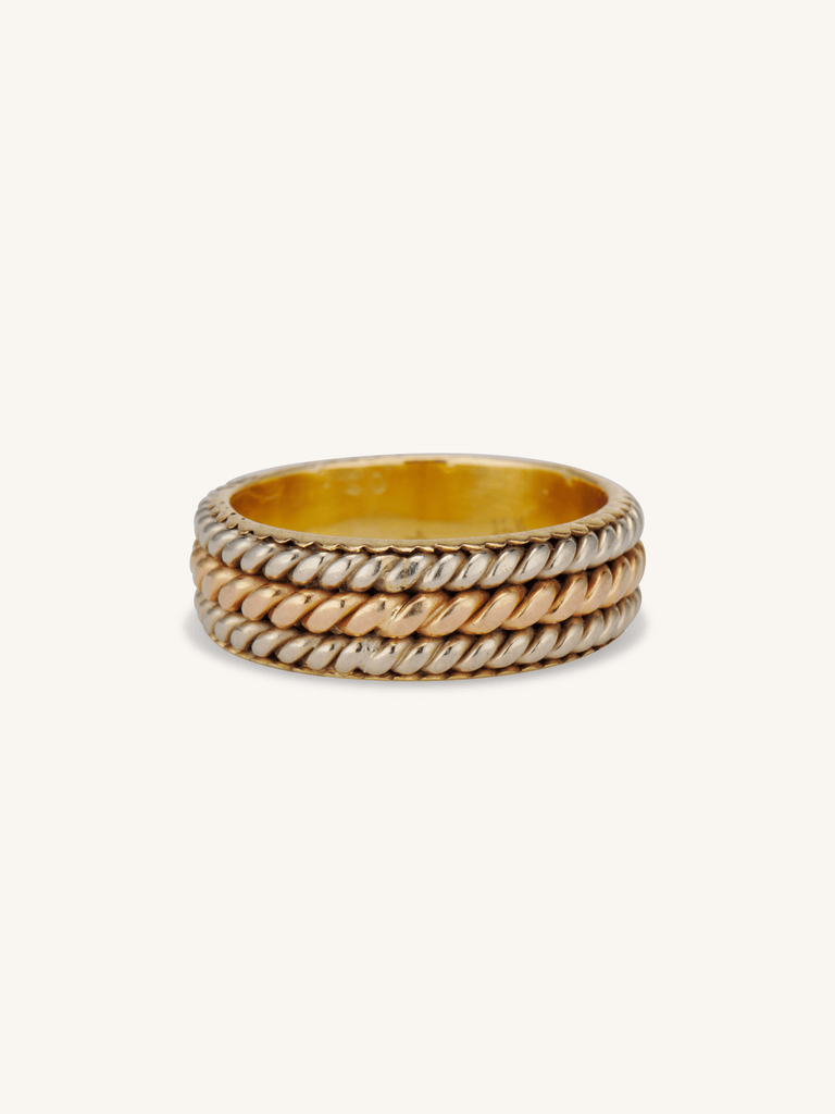 Midcentury Cartier Bi Color Braided Band