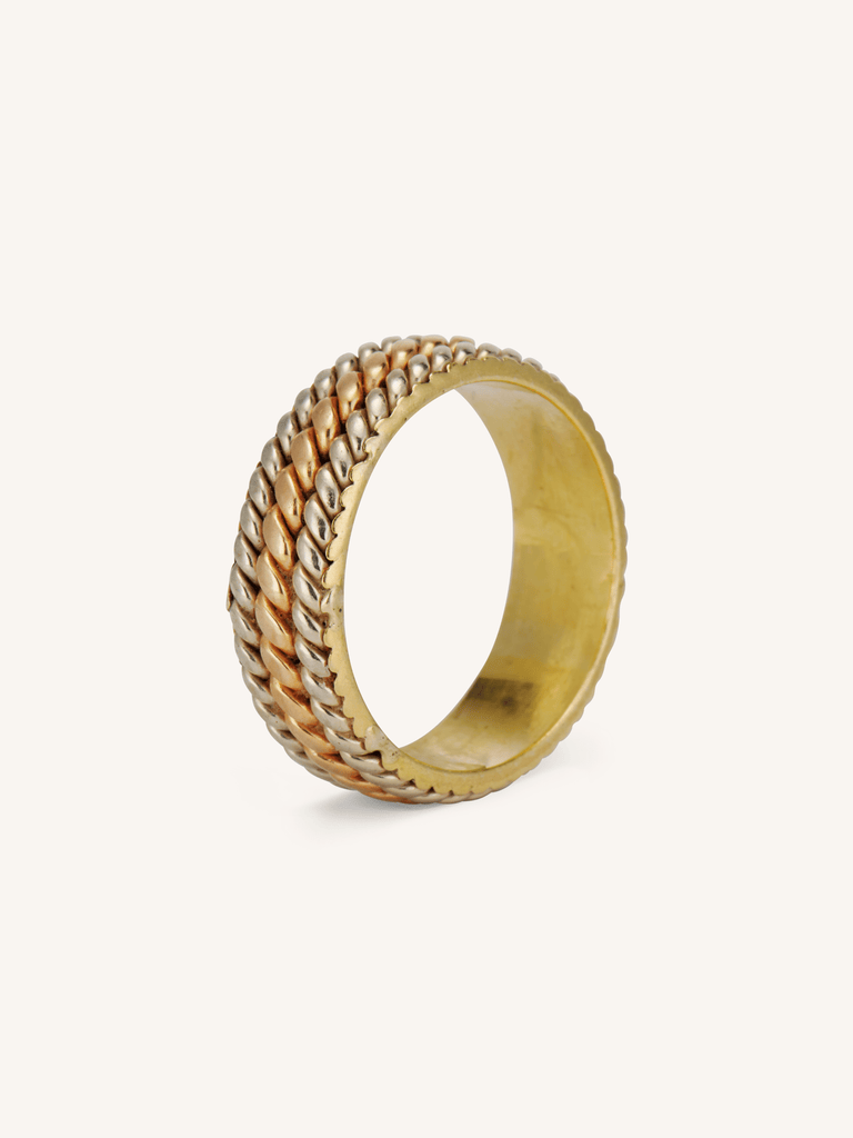 Cartier Midcentury Bi Color Braided Vintage Band - Size 7 – Erstwhile