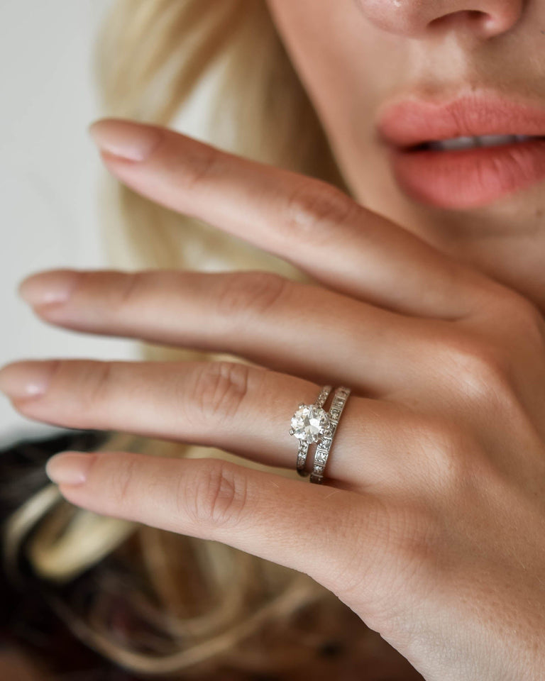 Cartier 1.31 Carat Transitional Cut Diamond Vintage Engagement Ring