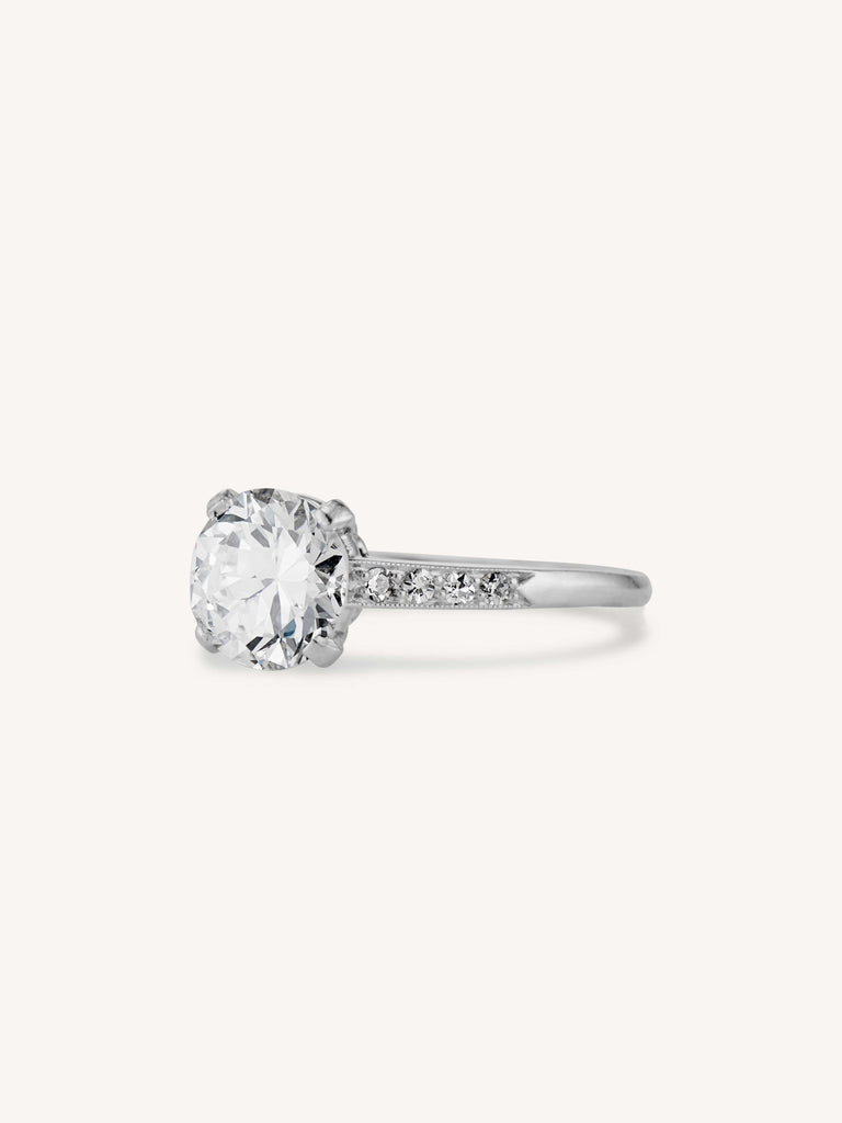 Cartier 1.31 Carat Transitional Cut Diamond Vintage Engagement Ring