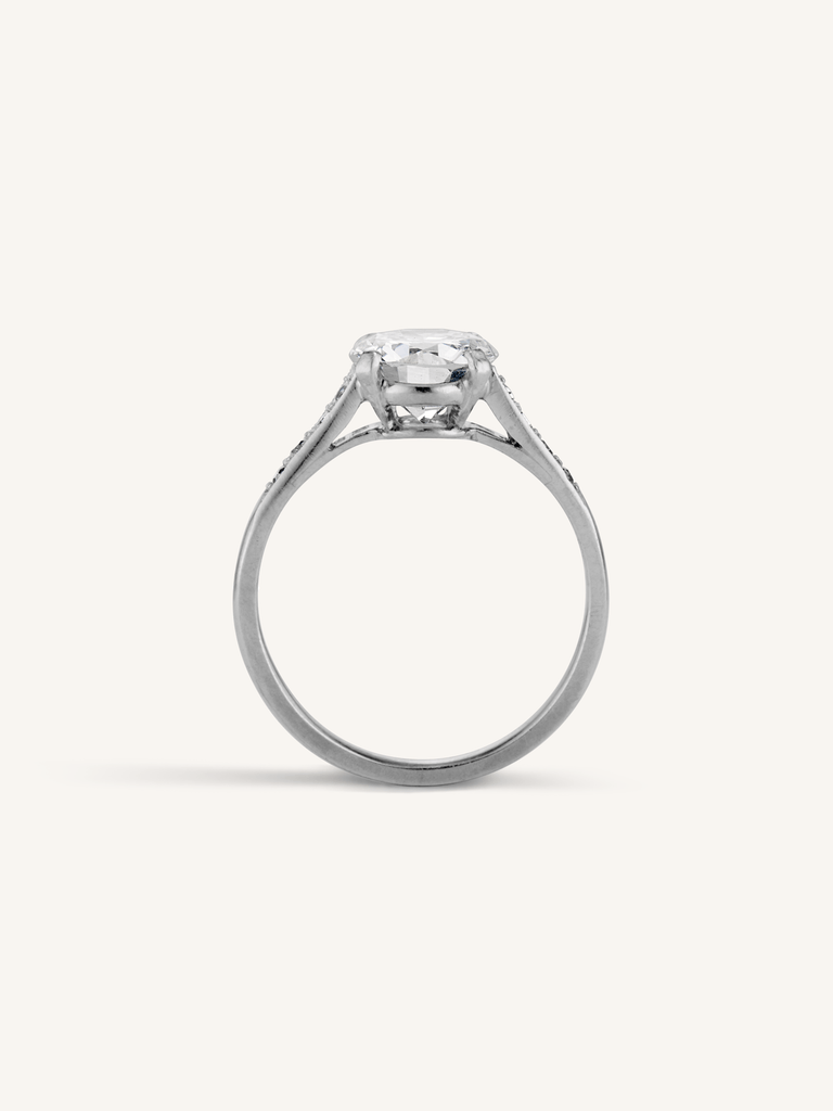 Cartier 1.31 Carat Transitional Cut Diamond Vintage Engagement Ring