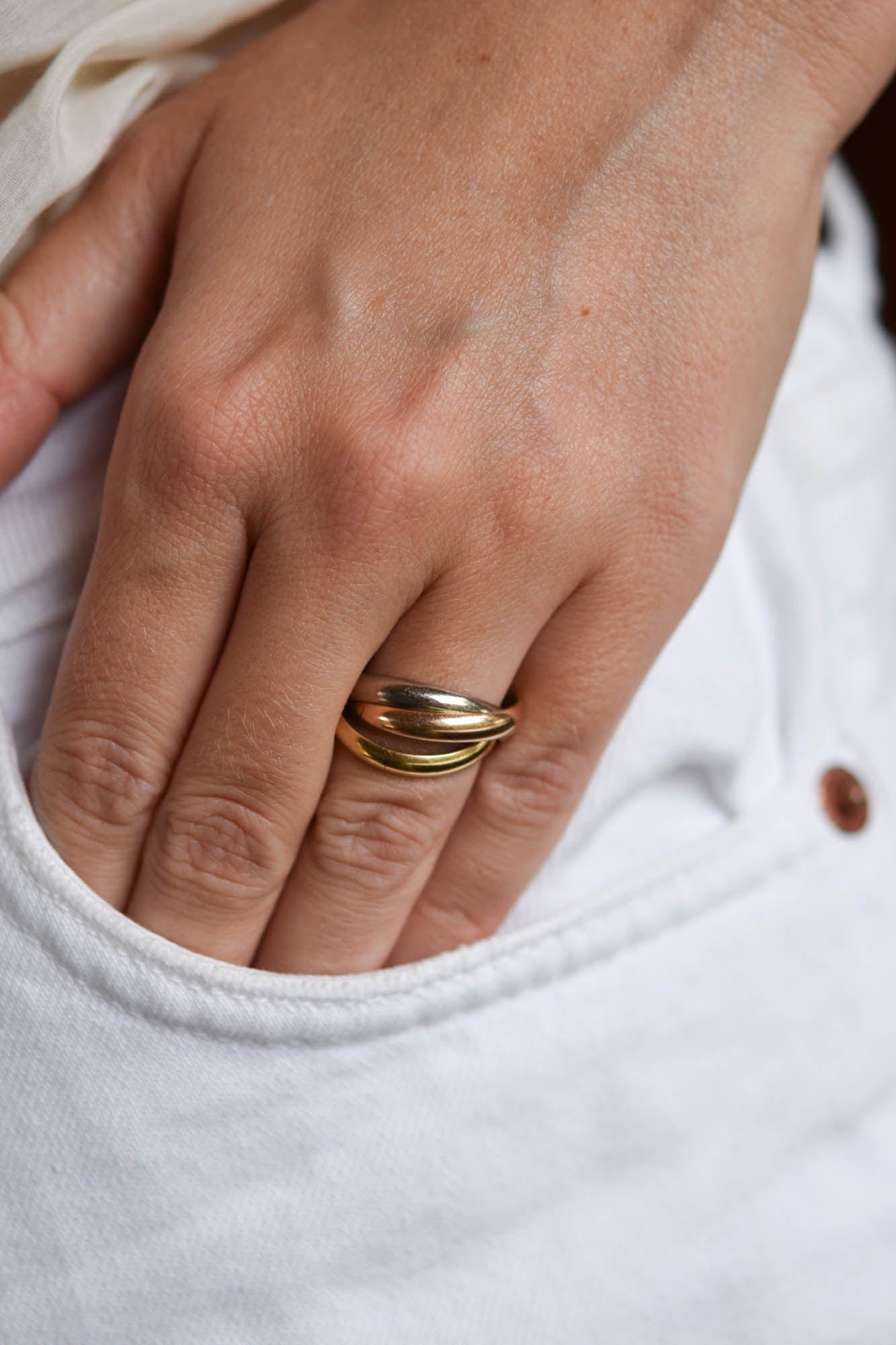 Cartier Trinity Vintage 18K Tri-Color Gold Ring | 1980s–1990s