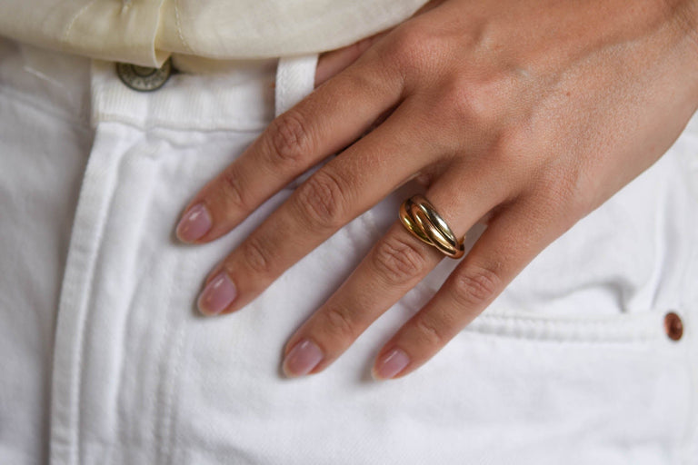 Cartier Trinity Vintage 18K Tri-Color Gold Ring | 1980s–1990s