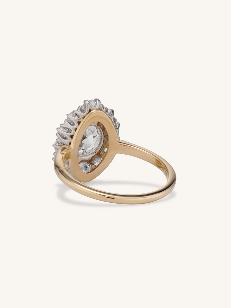 Leia 1.44 Vintage Style Antique Old European Cut Diamond Cluster Engagement Ring