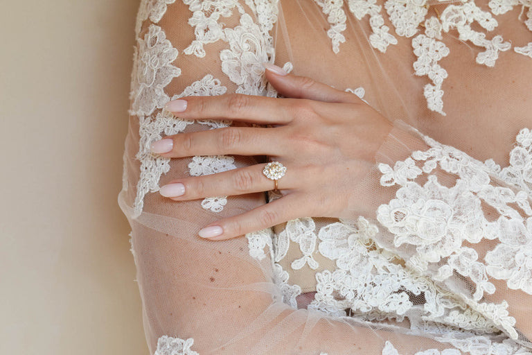 Leia 1.44 Vintage Style Antique Old European Cut Diamond Cluster Engagement Ring