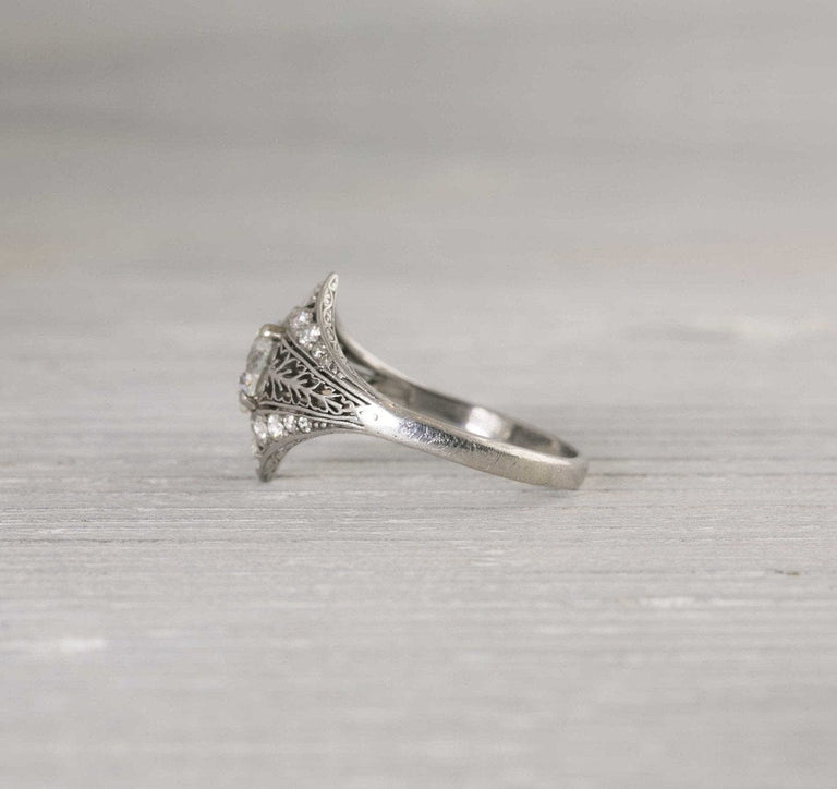Diamond Within A Diamond Art Deco Engagement Ring
