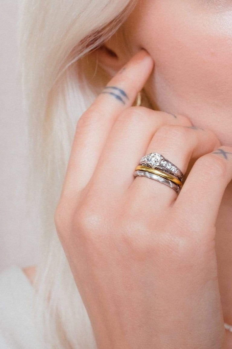 Early Art Deco .59 Carat Old European Cut Diamond Ring