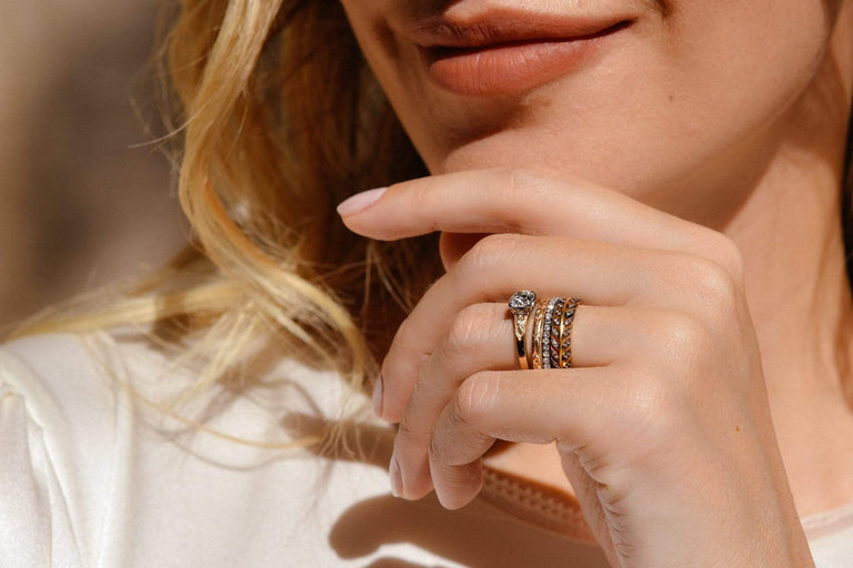 Early Art Deco .61 Carat Diamond & Gold Solitaire Engagement Ring