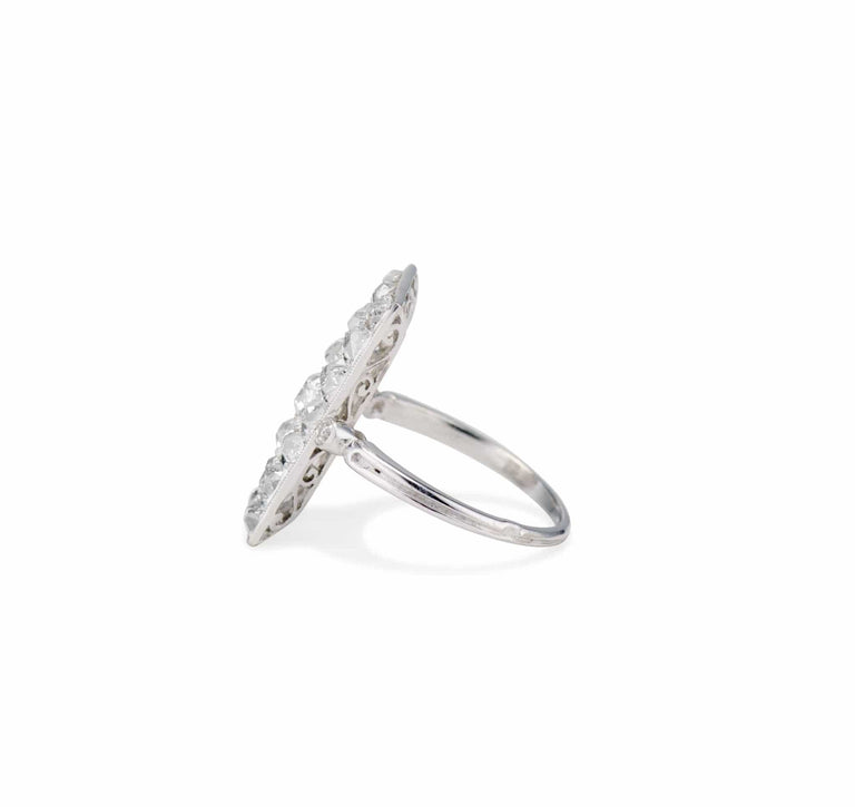 Early Art Deco Diamond and Platinum Dinner Ring