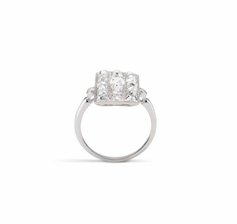 Early Art Deco Diamond and Platinum Dinner Ring