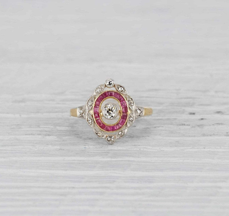 Early Edwardian Diamond & Ruby Ring