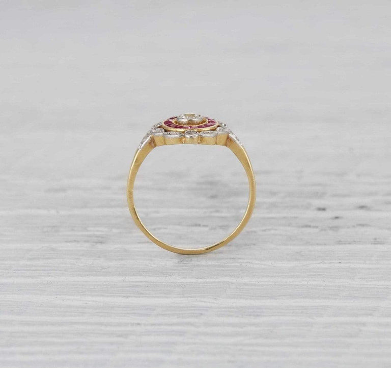 Early Edwardian Diamond & Ruby Ring