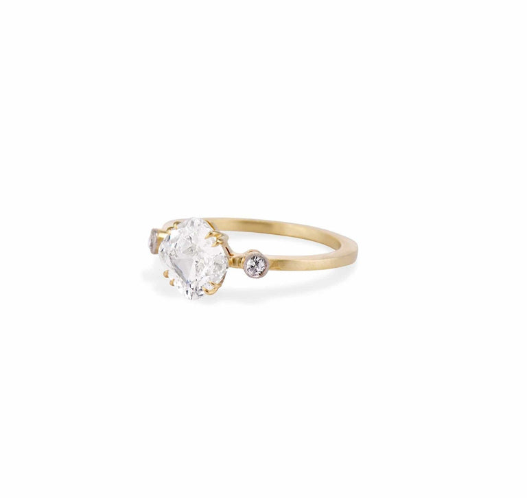 Edwardian 1.00 Carat Cushion Diamond Engagement Ring