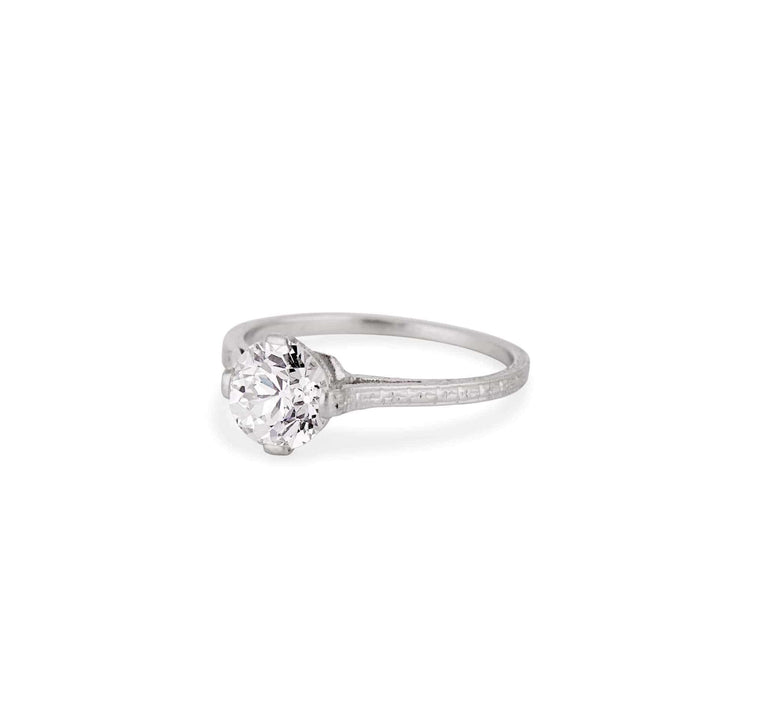 Edwardian 1.11 Carat Old European Cut Diamond Solitaire